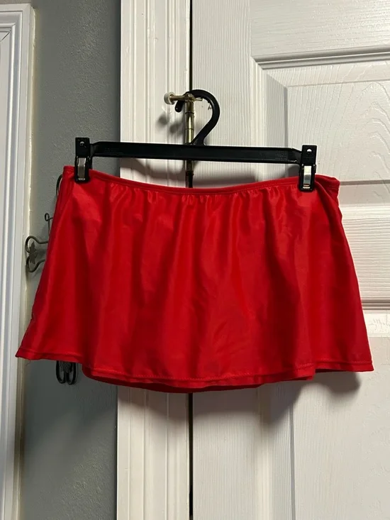 NWT Catalina Bright Red Swim Skirt Bottom Skort Small 4/6 Bathing Suit - Picture 1 of 10